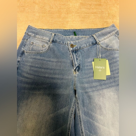 Halara Flex™ Asymmetric Low Rise Zipper Pockets Baggy Wide Leg Casual Jeans - Picture 10 of 16